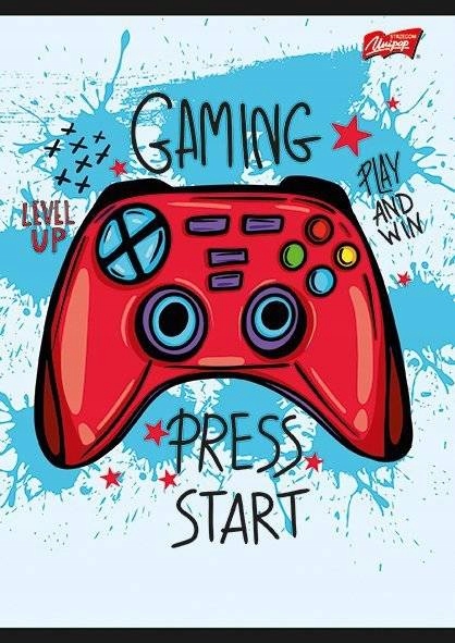 

Zeszyt A5 16 Kartek Krata Unipap Gamepad Chłopca