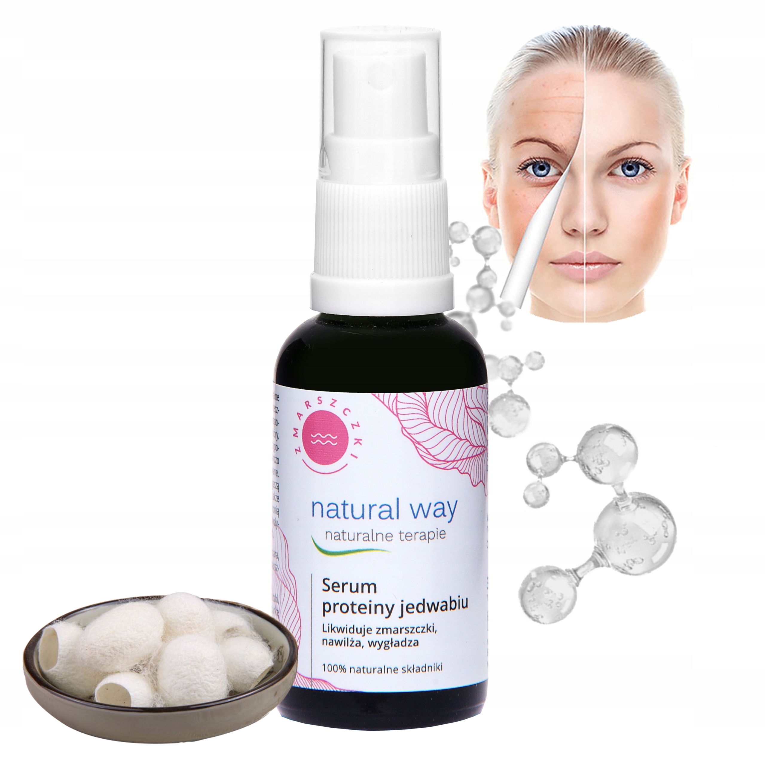 Sérum proti vráskám s hedvábnými proteiny proti stárnutí – Natural Way