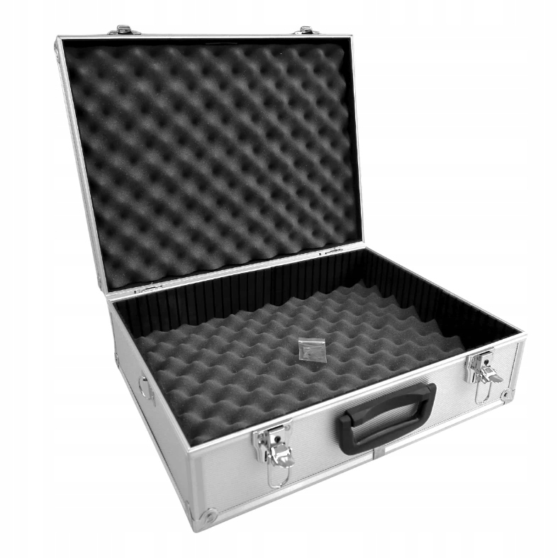 Walizka aluminiowa duża 465x355x175 mm zestaw wypełnienia piankowego