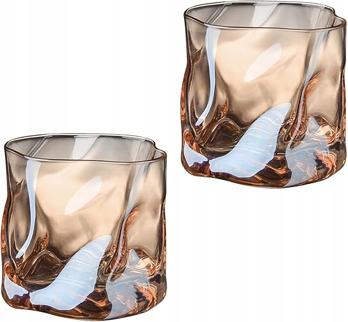 2X Sklenice Na Whisky 300 ML Sklo Borosilikátové, Silné Boky A Těžká Základna