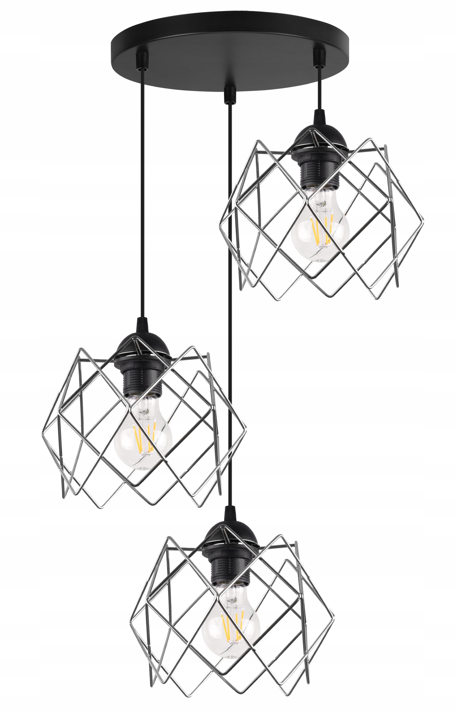 Závěsné Stropní Svítidlo Lustr Lišta Černá Kulatá Chrom Loft Nad Stůl