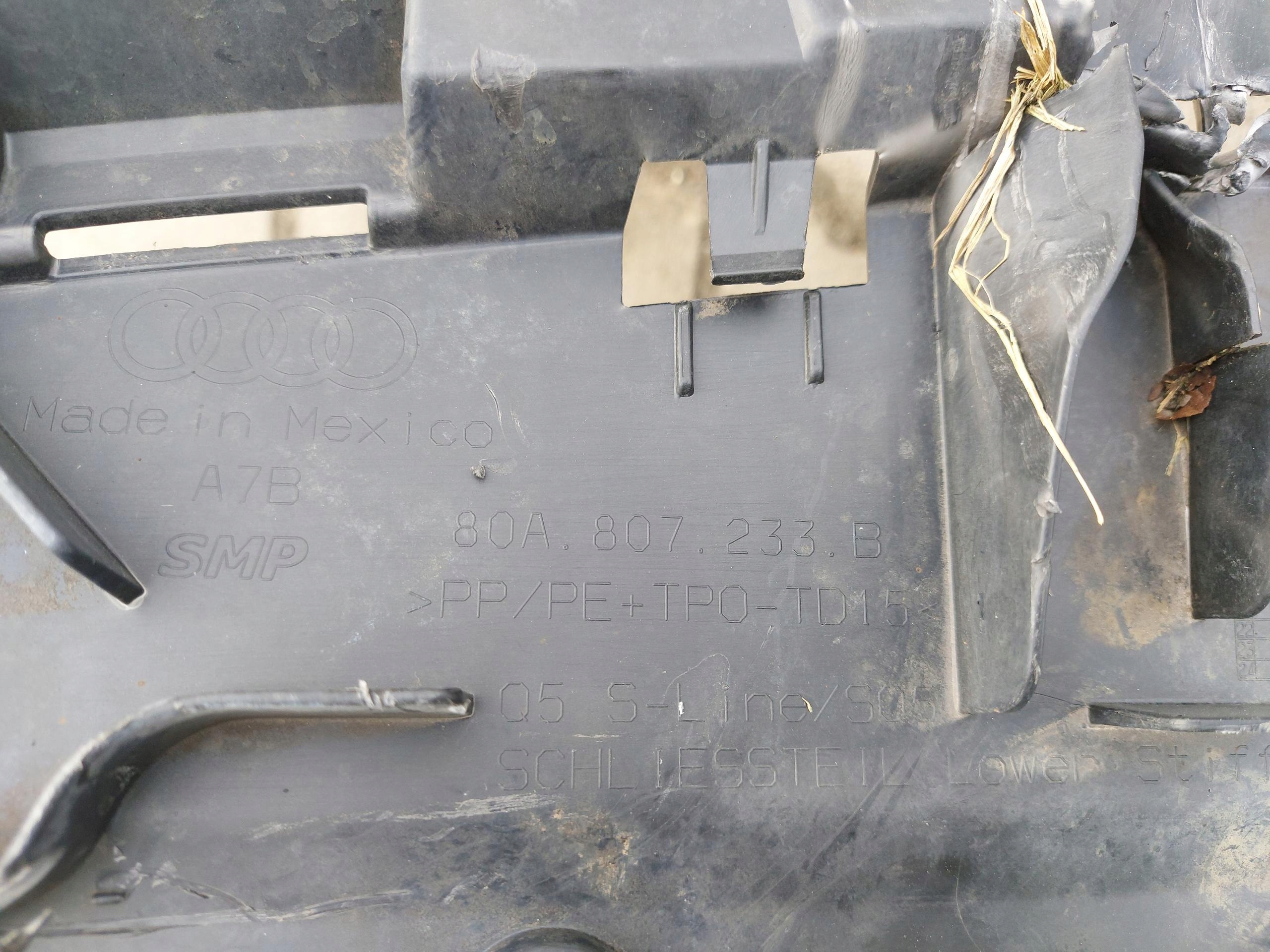 Audi Q5 80A 45 TFSI, cover cover below bumper front 80A807233B