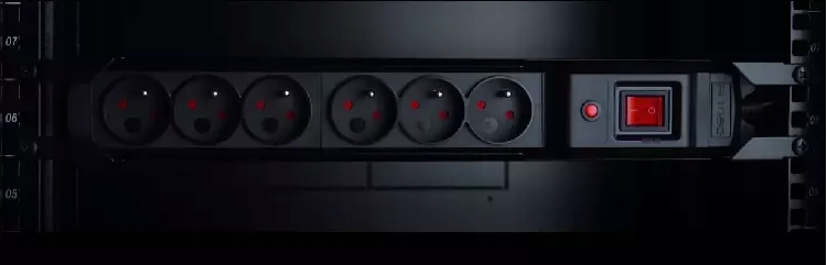 ARMAC MULTI M6 RACK 19" PROTECTING POWER STRIP 6X SOCKETS, 5M CABLE, BLACK