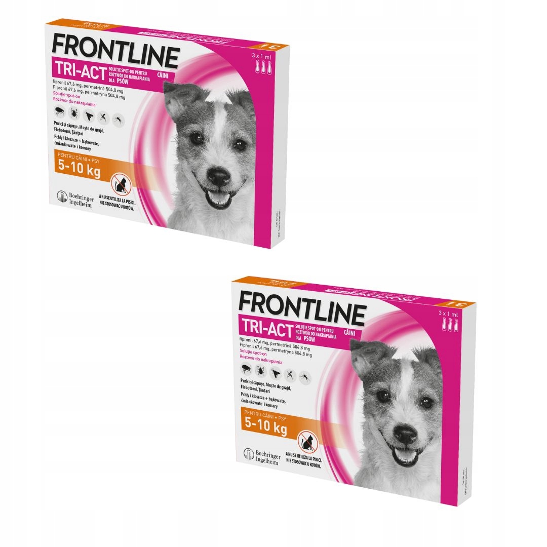 Frontline Tri-Act roztwór do nakrapiania dla psów Rozmiar S 2 opak.