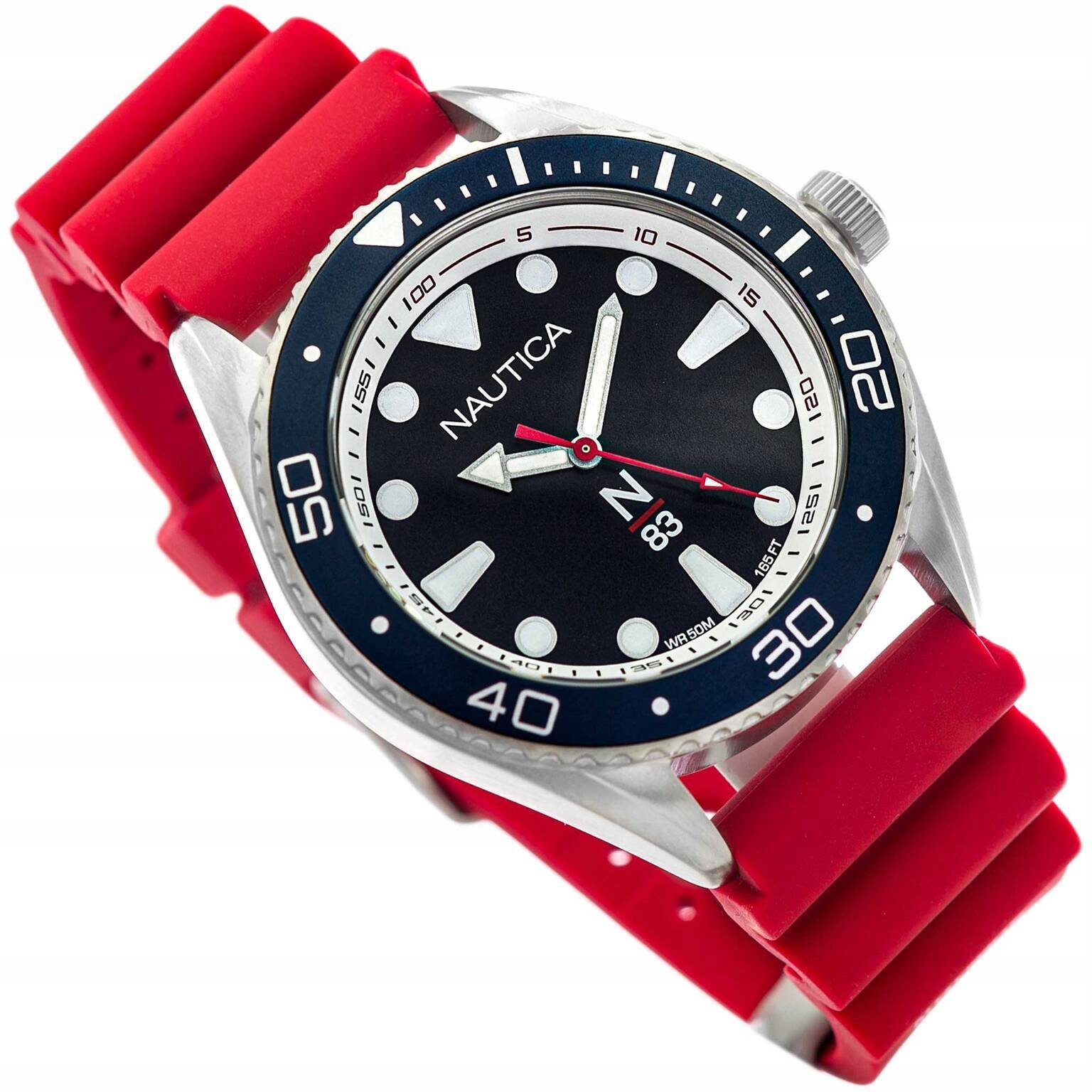 Pánské Hodinky Nautica NAPFWF116 N83 Finn World Červené S Řemínkem Neobrite