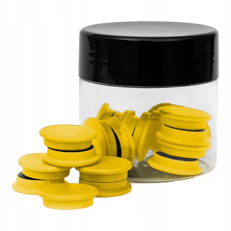 

Magnesy na lodówkę do tablic żółte 20 szt. 20mm