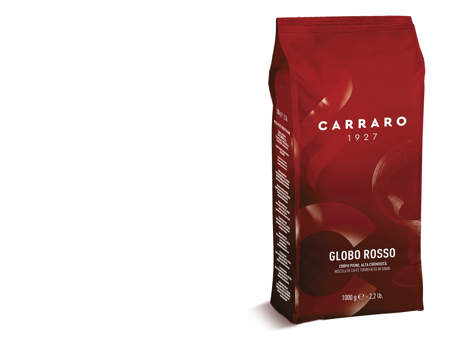 Kawa ziarnista mieszana Carraro Globo Rosso 1000 g
