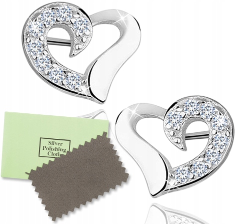 

Piękne Srebrne Kolczyki Srebro PR.925 Serca