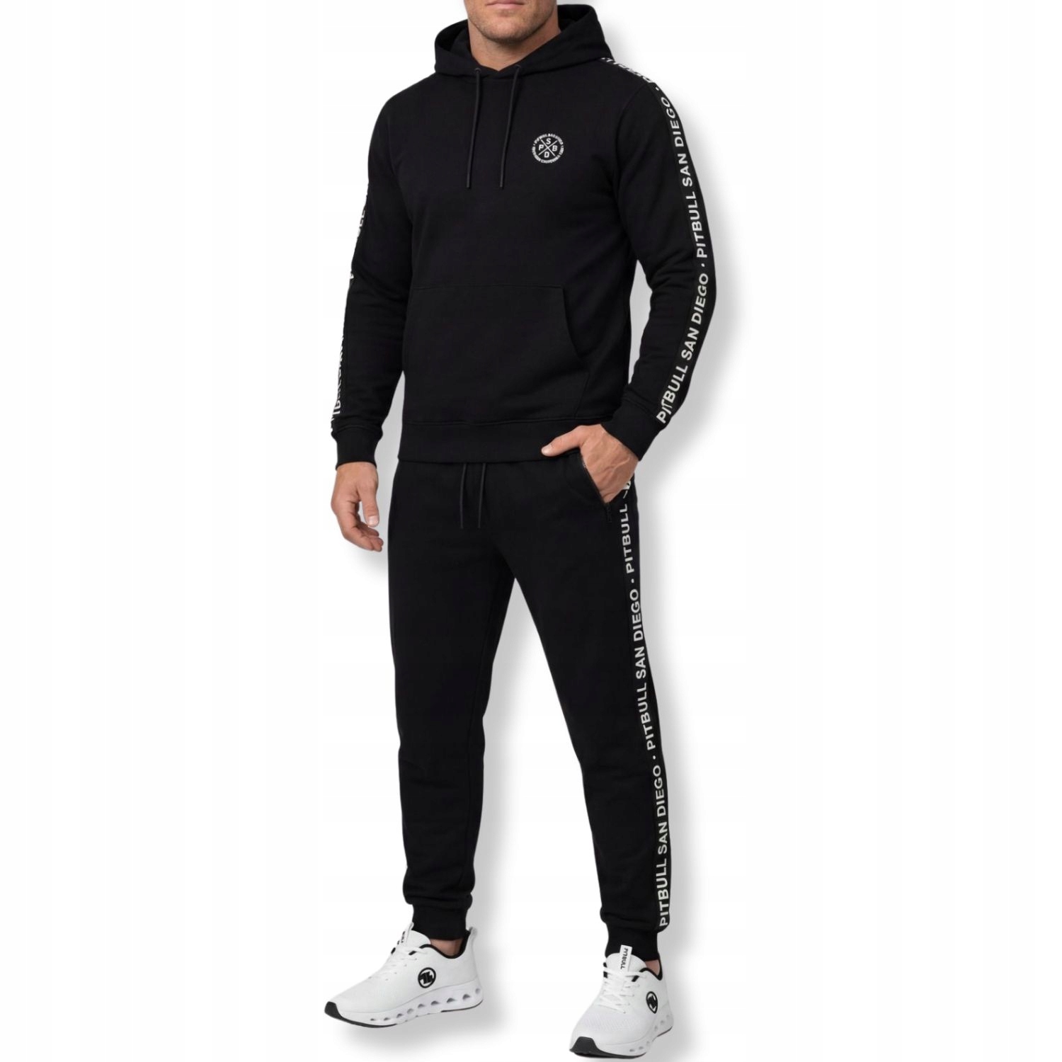 Komplet Męski Dresowy Pitbull Zestaw Bluza i Spodnie bawełna Tape Parker