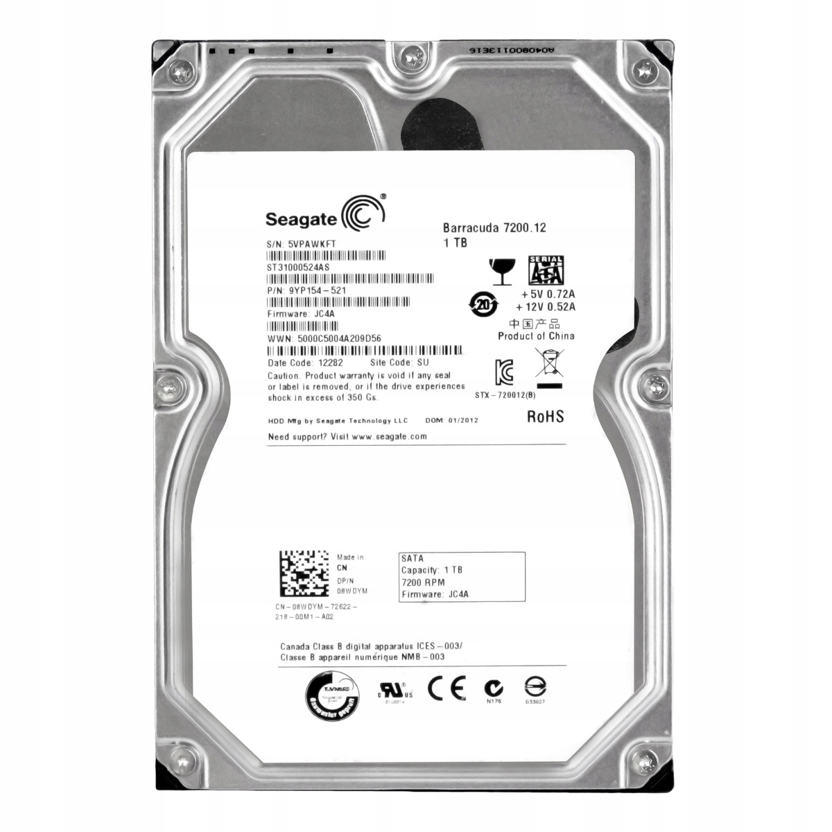 Dell 08WDYM 1TB 7.2K 32MB Sata II 3.5'' ST31000524AS