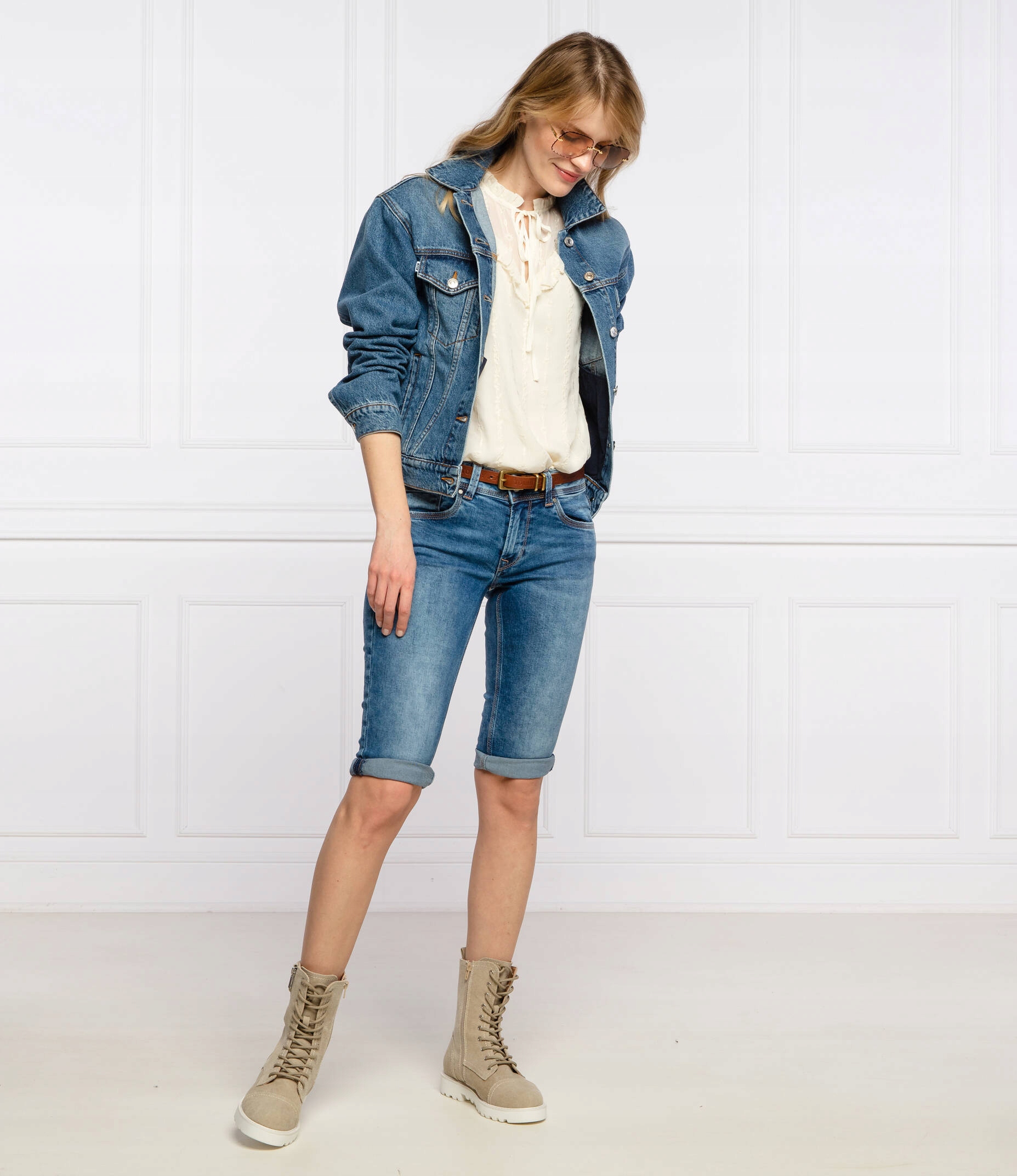 Džíny šortky crop Pepe Jeans 34