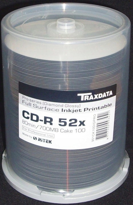 

Profesional Ritek Cd-r Printable Glossy 100
