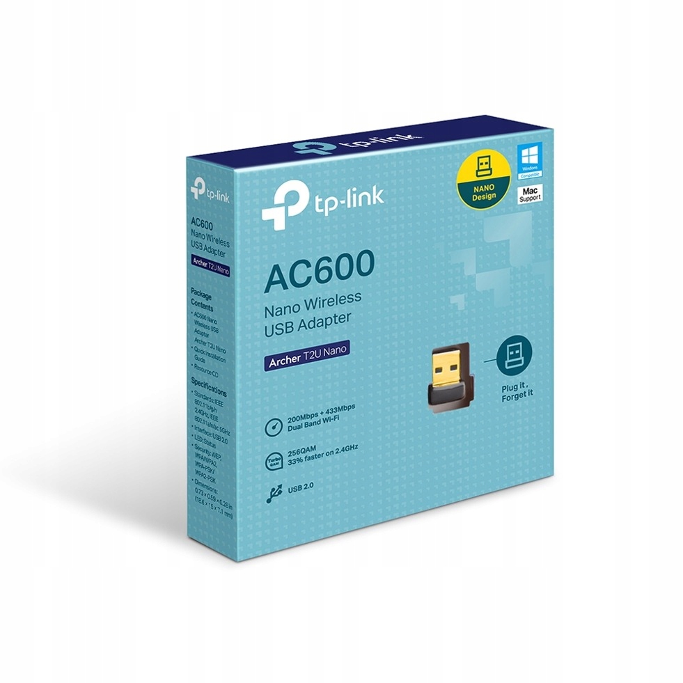 

Karta sieciowa TP-Link Archer T2U Nano WiFi AC600