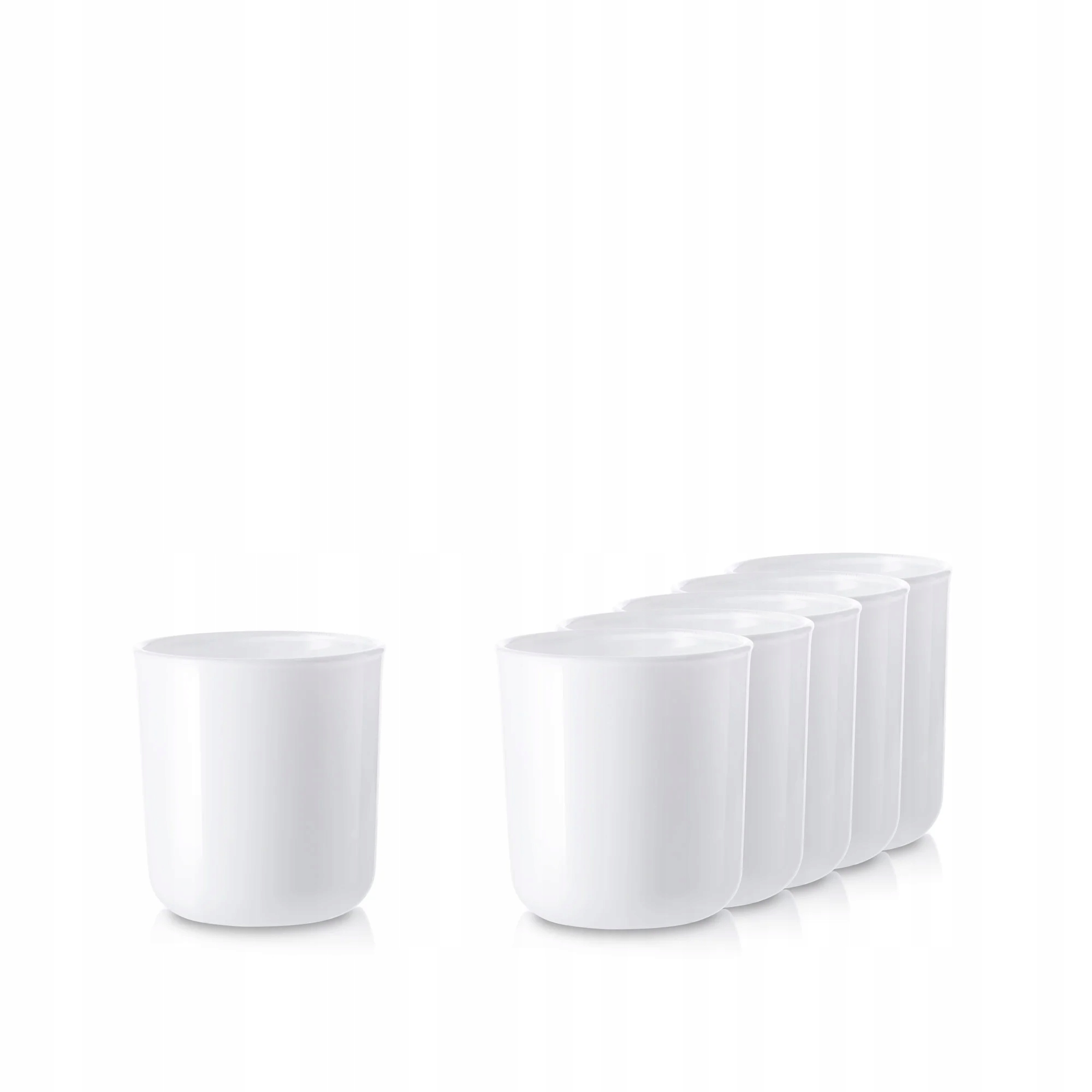 Szklany pojemnik do zalewu świec 70808 biały połysk szklanka 270 ml kpl. 6