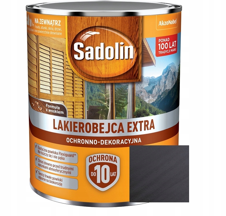 Sadolin Extra Lakierobejca Do Drewna Heban 5L