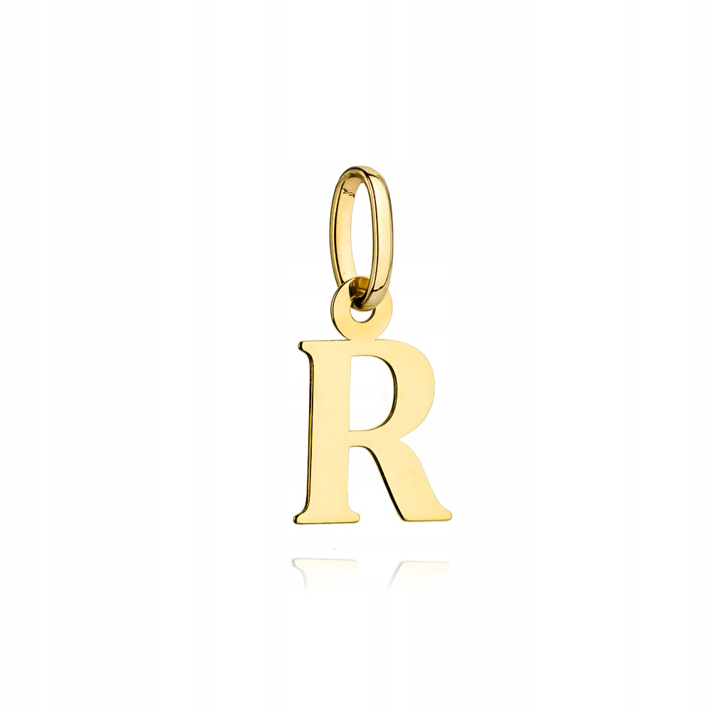 Zlatý přívěsek písmenko R ryzost 585 váha 0.25 g žluté zlato jako dárek