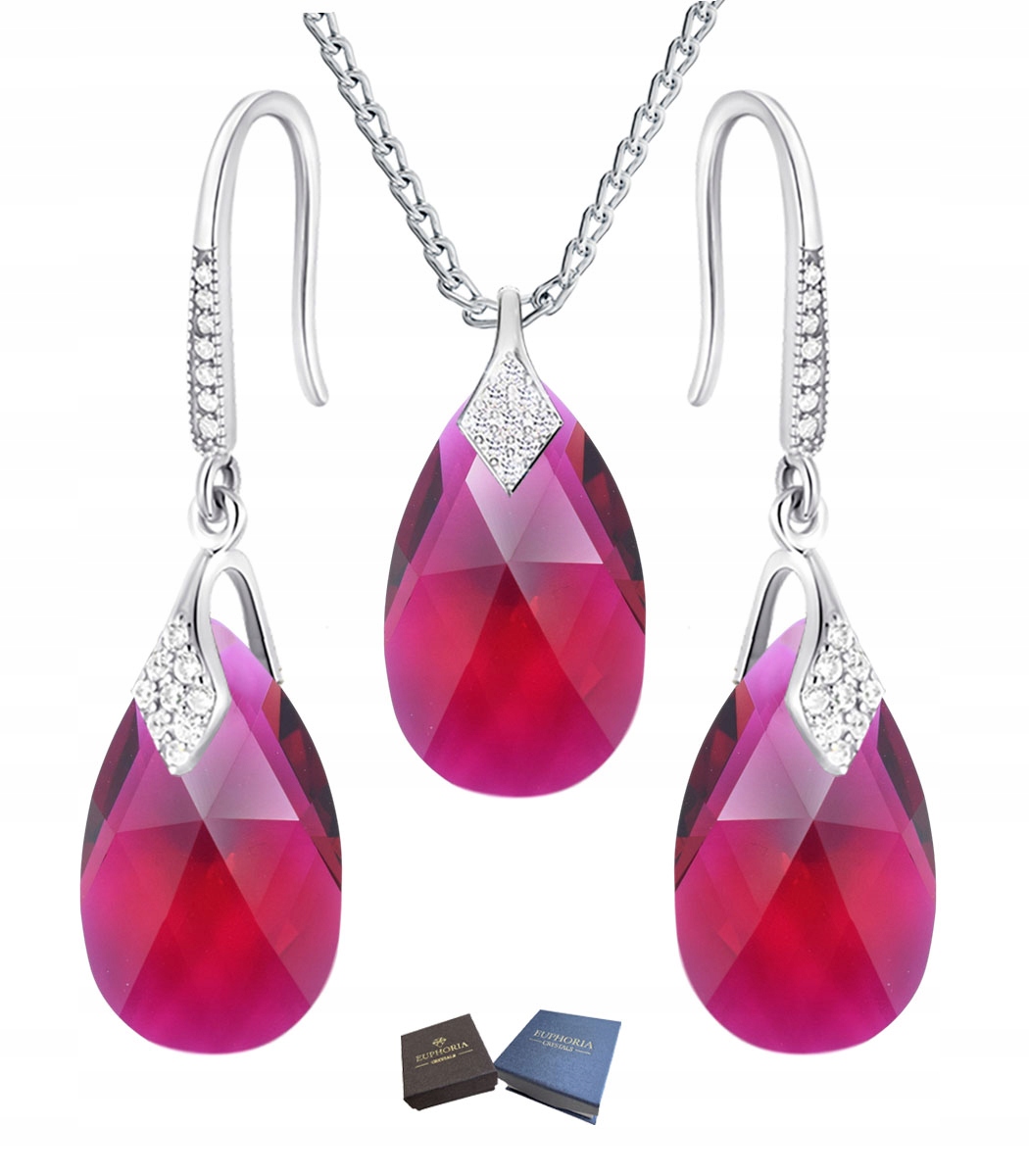 Sada stříbrných šperků Stříbro 925 Náhrdelník Náušnice na hácích Dárek