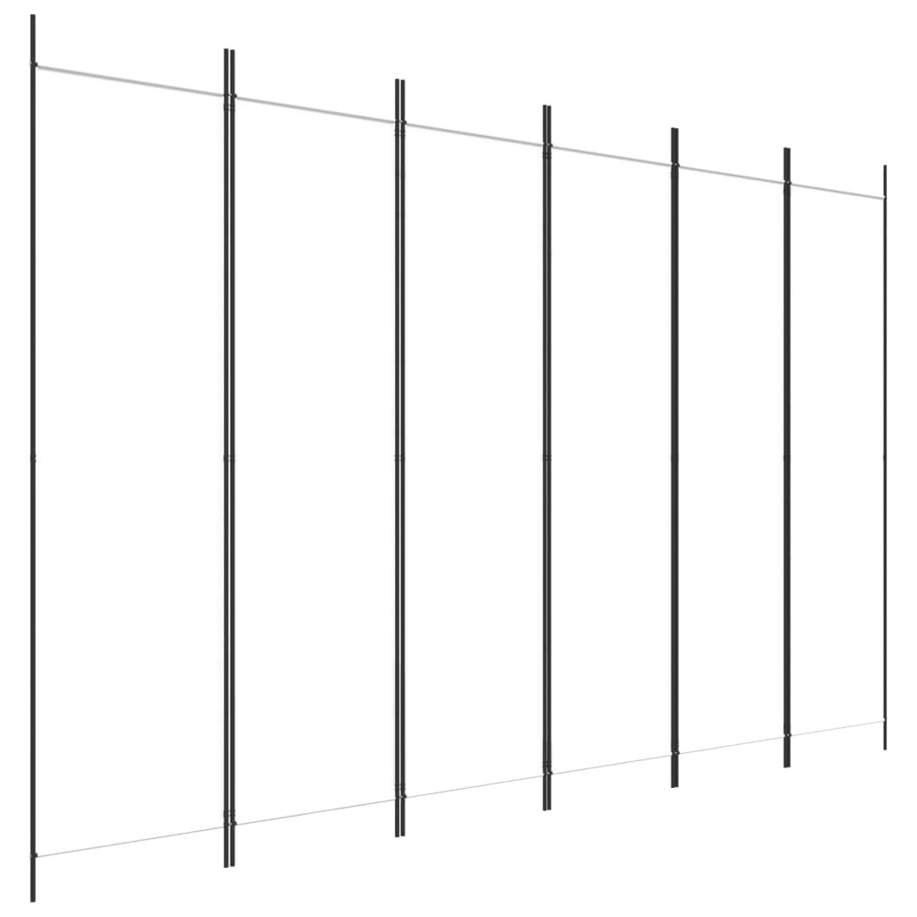 Parawan 6-panelowy VidaXL 350190 biały 300x200 cm