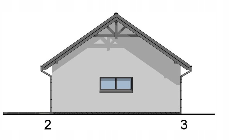 PROJEKT GARAŻU DWUSTANOWISKOWEGO G218 Długość 7.5 m