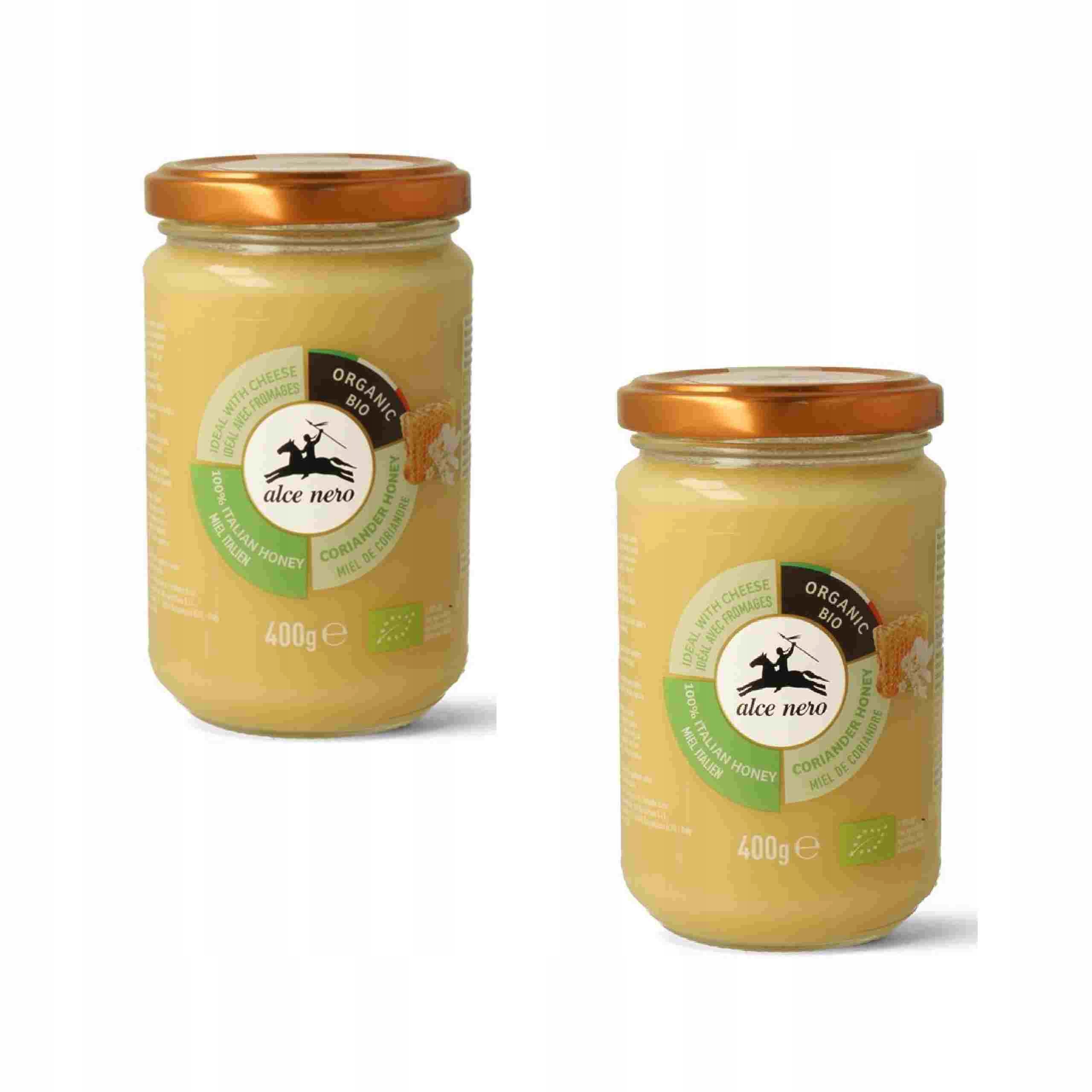 2x Miód Z Kolendry Bio 400 g Alce Nero