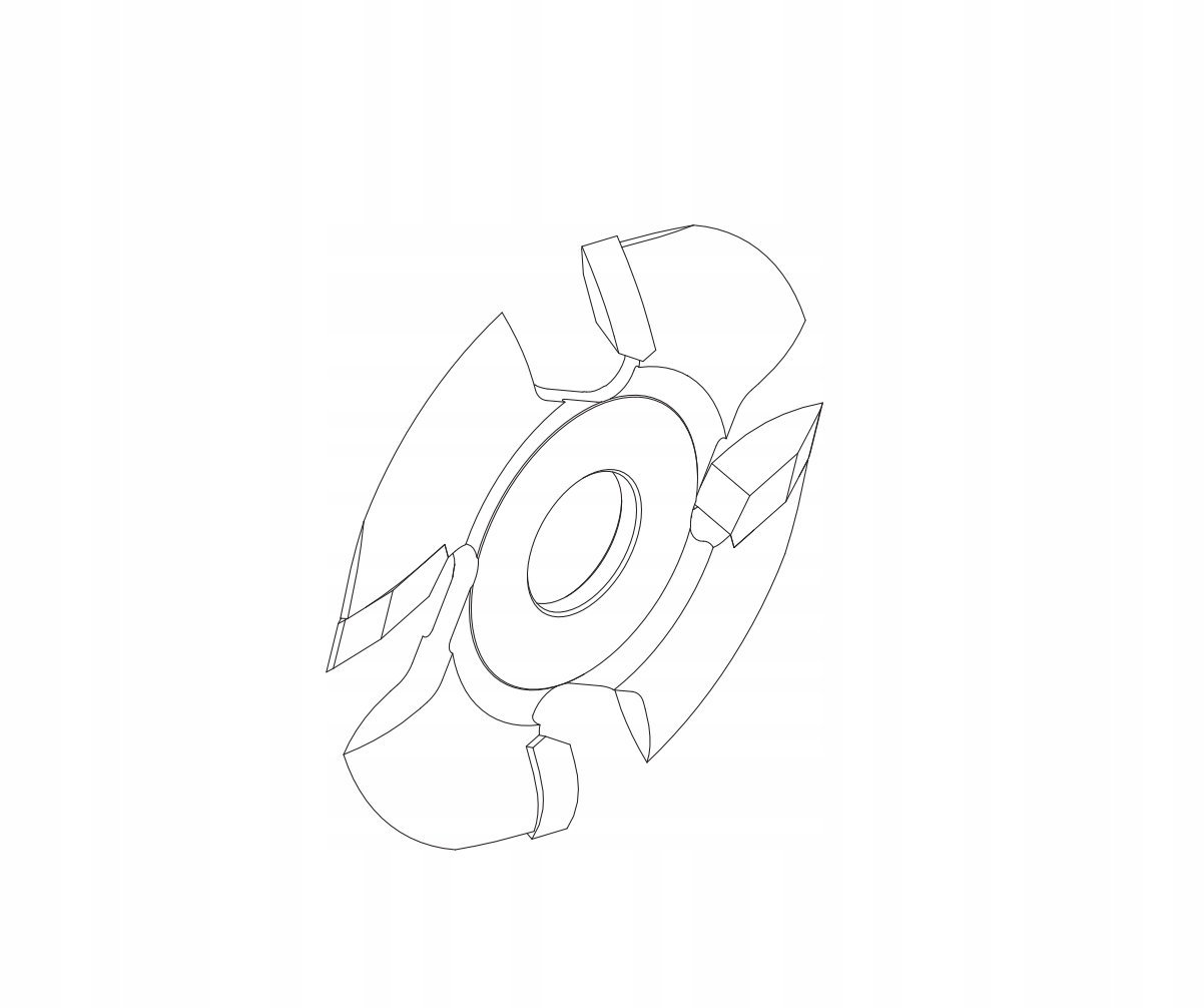 Faba nasazovací fréza pro vyřezávání vad Z4 Hss 100x22x8 mm pravá levá