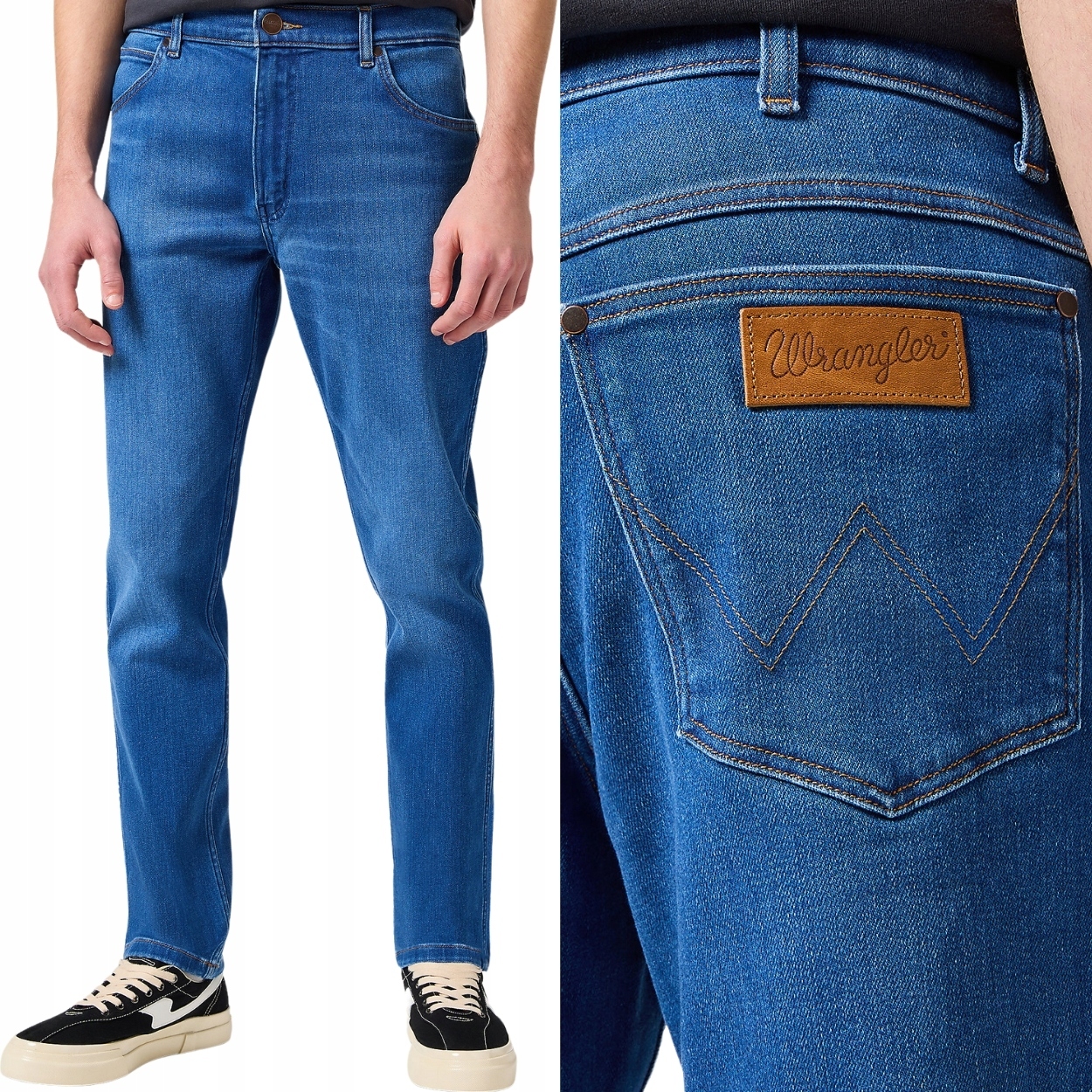 Wrangler River regular tapered Free To Stretch džínové kalhoty W32 L34