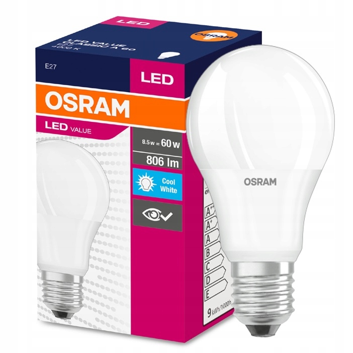 

Osram żarówka Led Value 8.5W 60W E27 4000K