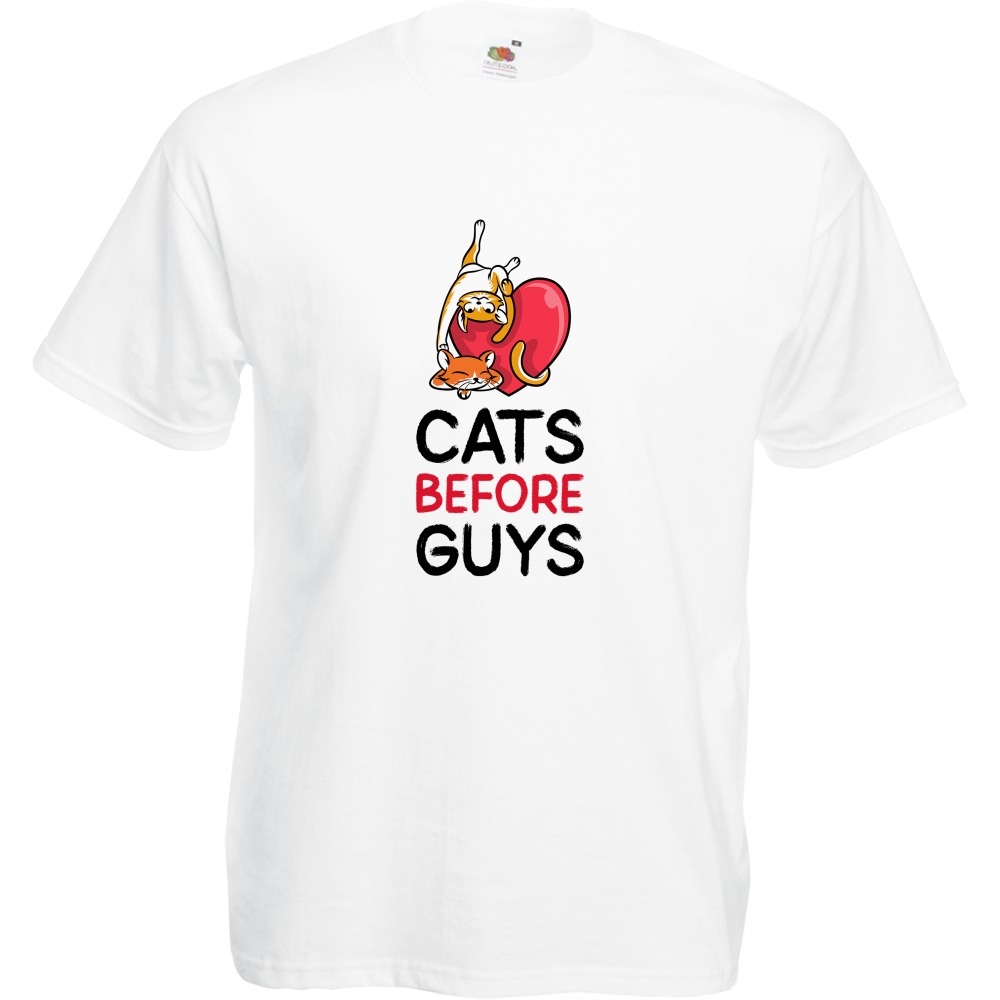 

Koszulka cats before guys kociarz kot L biała