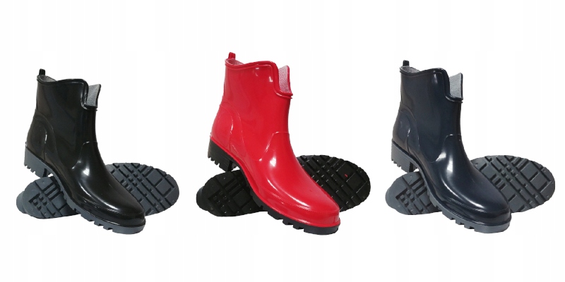 KALOSZE DAMSKIE GUMOWCE NISKIE BOTKI ELKE 42 Długość wkładki 27 cm