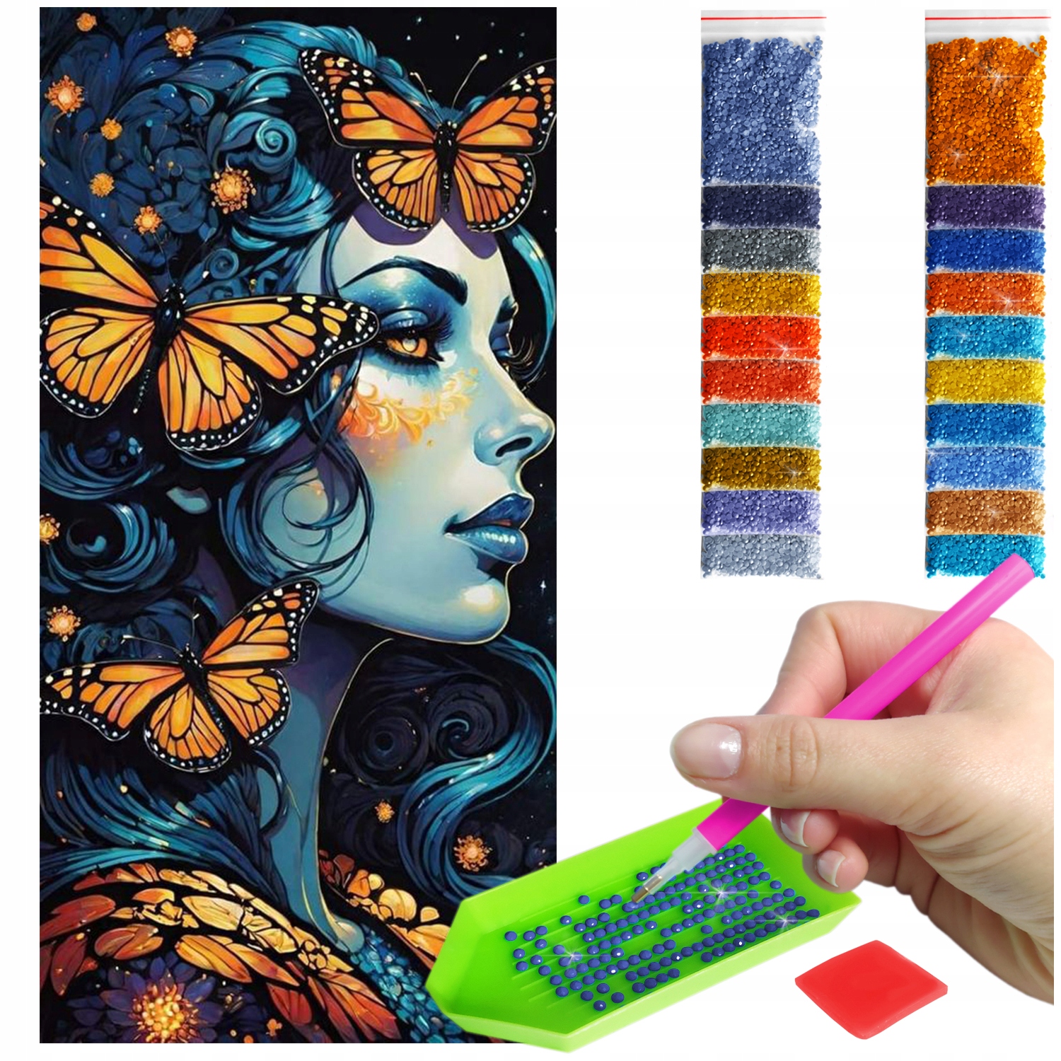 Diamantová výšivka Diamond Painting 5D B.duży 40x80cm