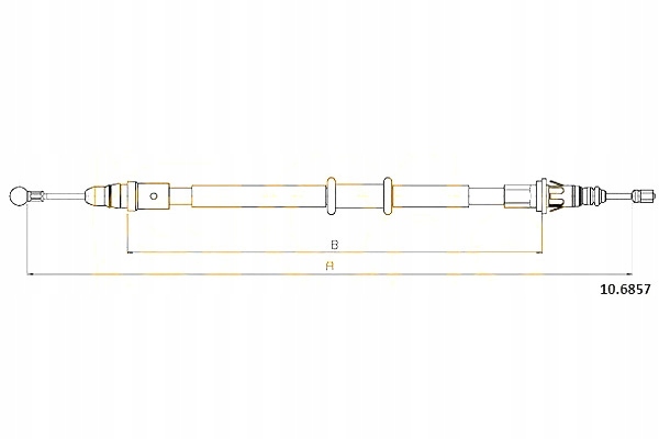 трос тормоза ручного renault Cofle