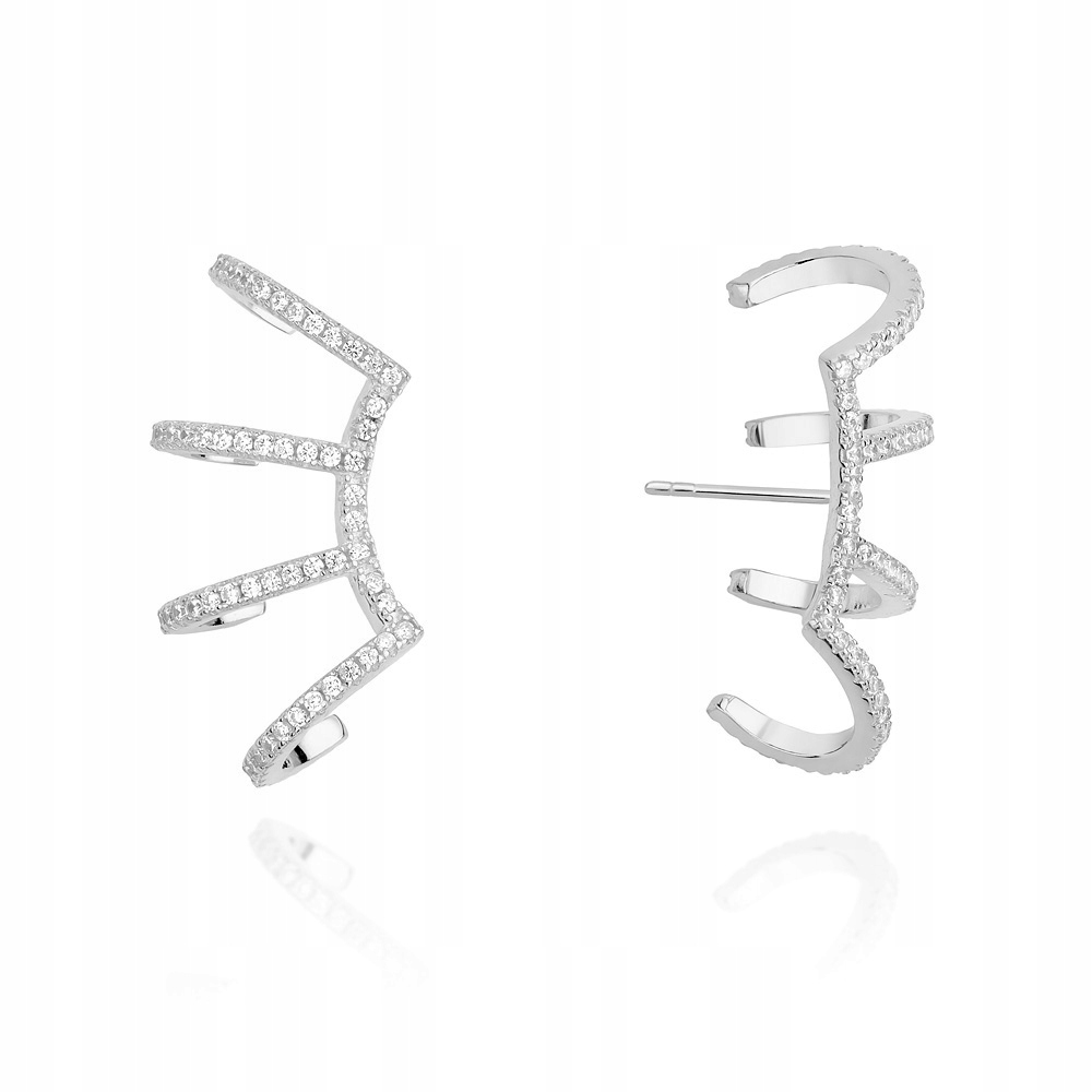 Unikátní Stříbrné Náušnice ryzost 925 Se Zirkony