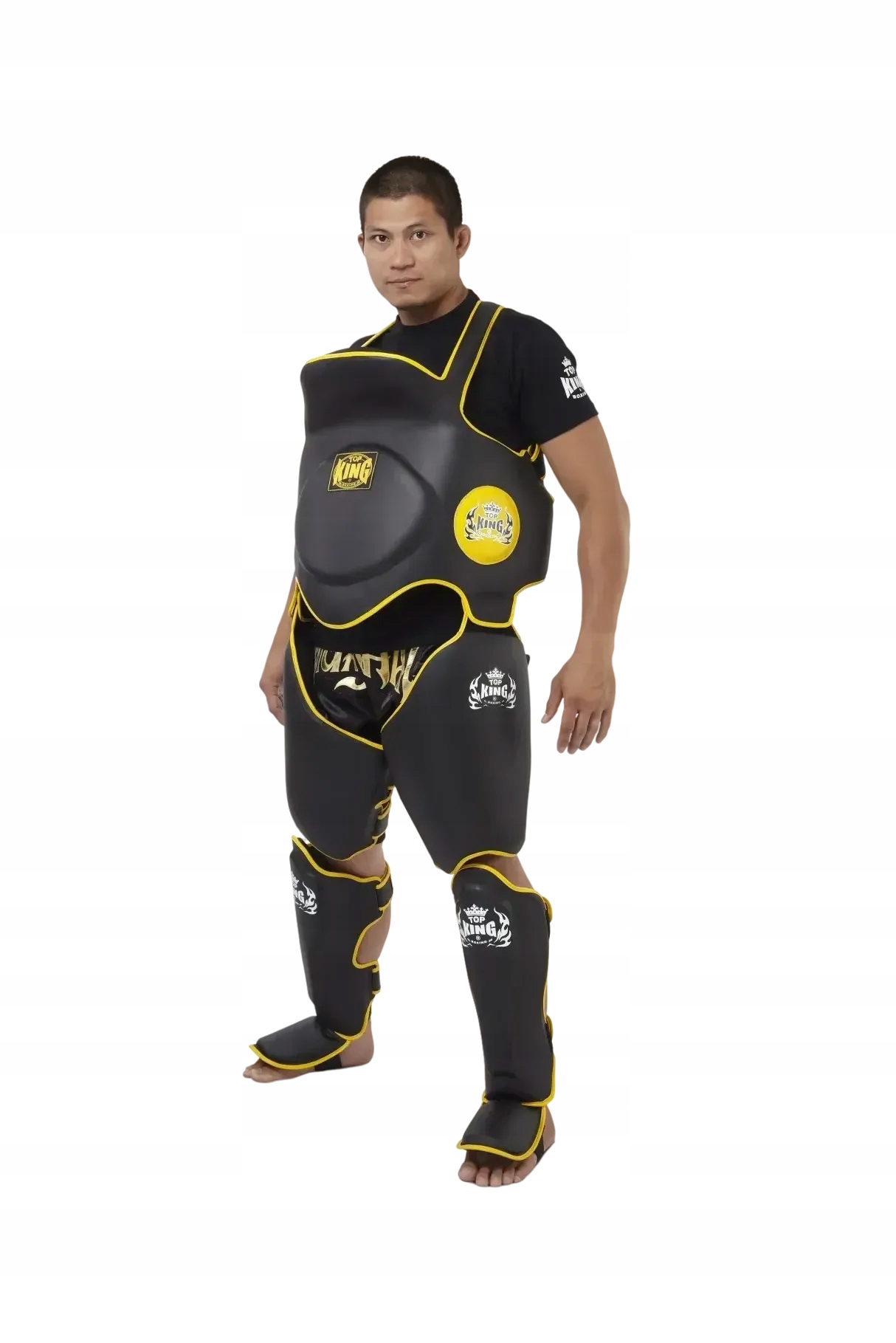 chrániče těla a stehna trenérské top king XL Černé