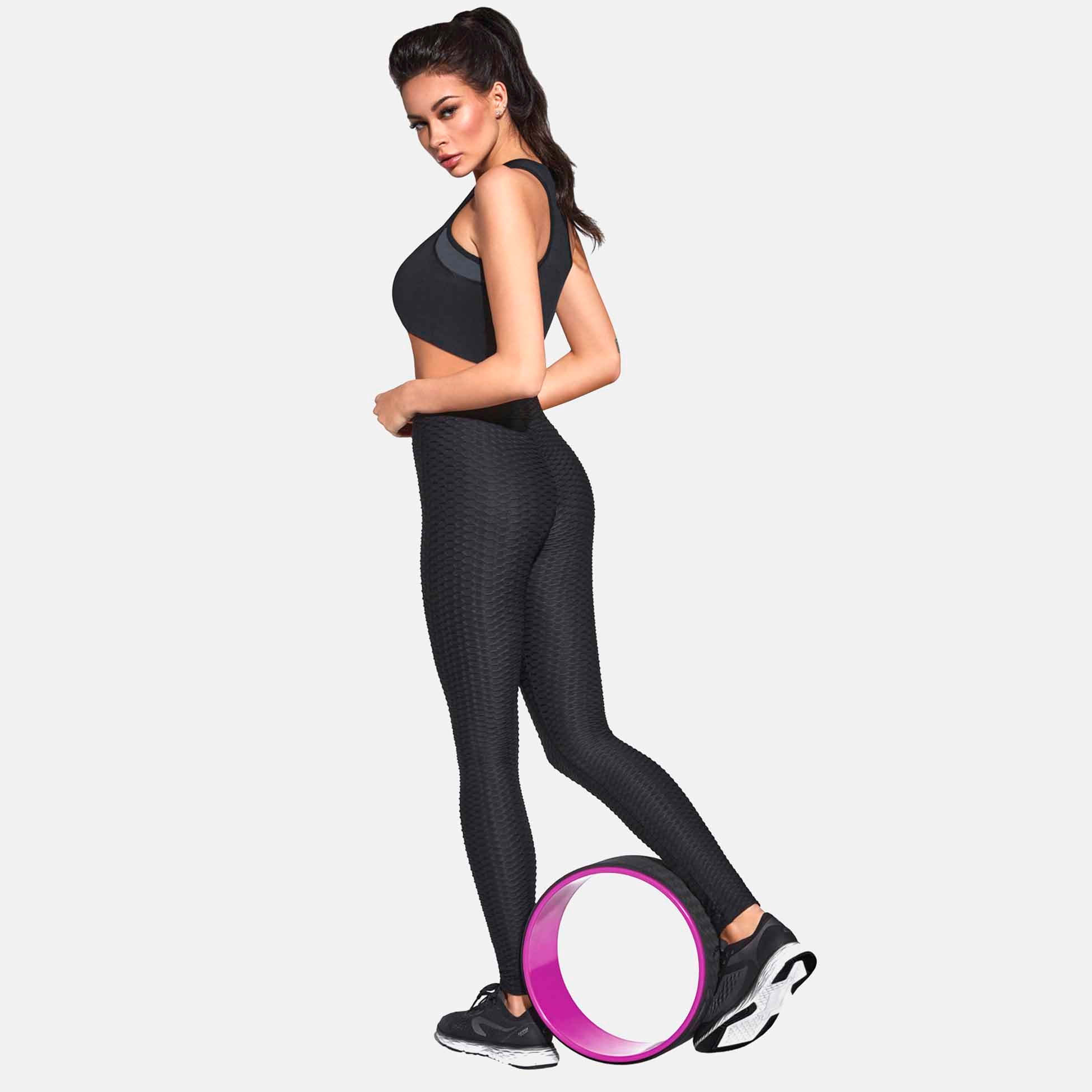 Damskie legginsy sportowe anty-cellulit czarne Bas Black, r. 2XL