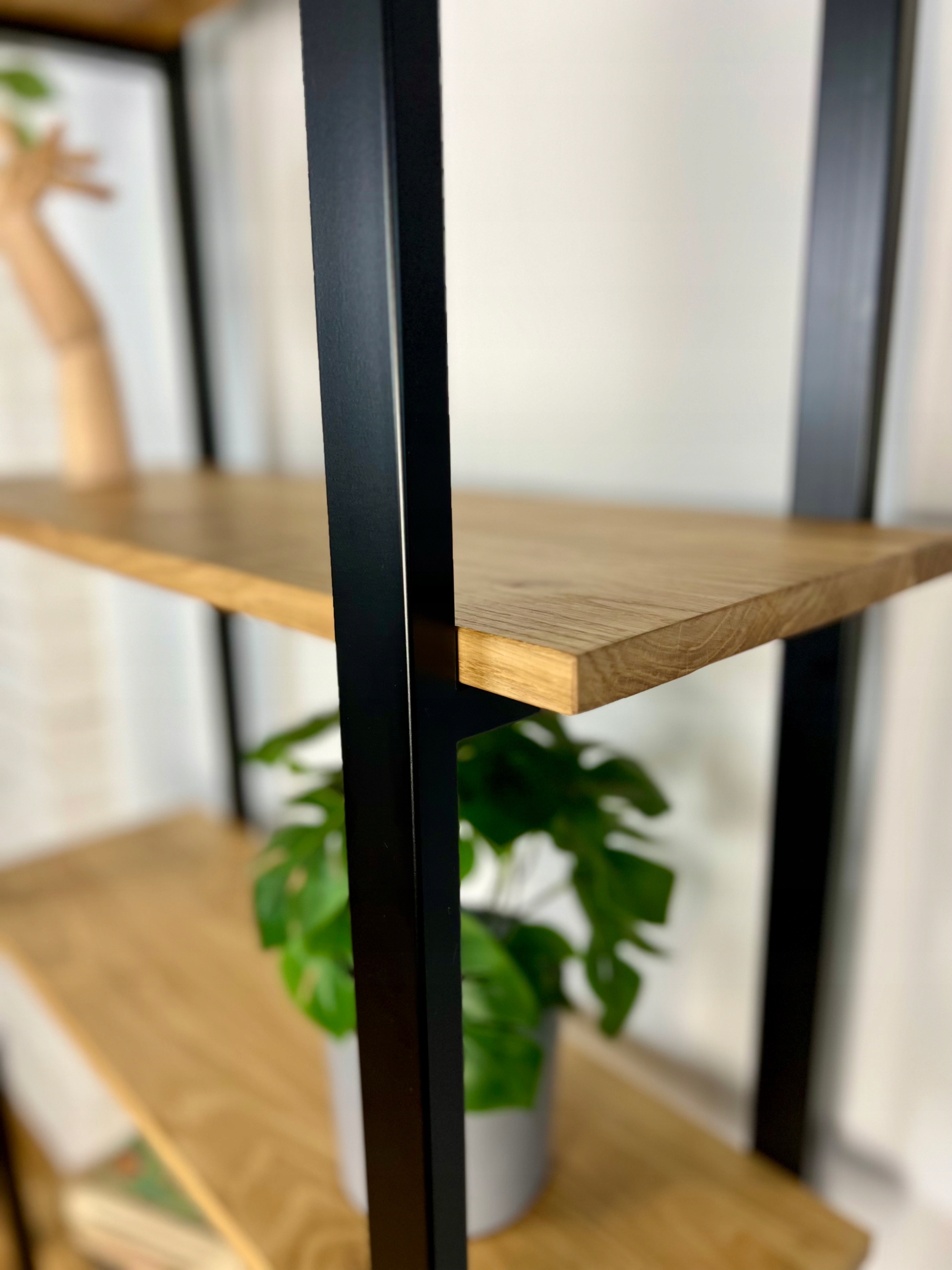 REGAŁ LOFT DREWNO NATURALNE DĄB WYSOKI 180X30x80 Marka inna