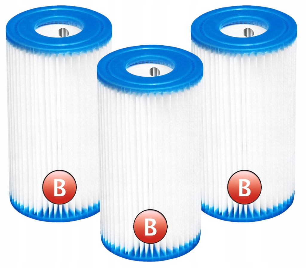 3x Filtr Bazénového Čerpadla Bazénový 29005 Intex Typ Vložky B
