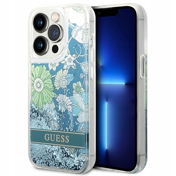 Guess GUHCP14XLFLSN iPhone 14 Pro Max 6,7" zelený/zelený hardcase Flower Li