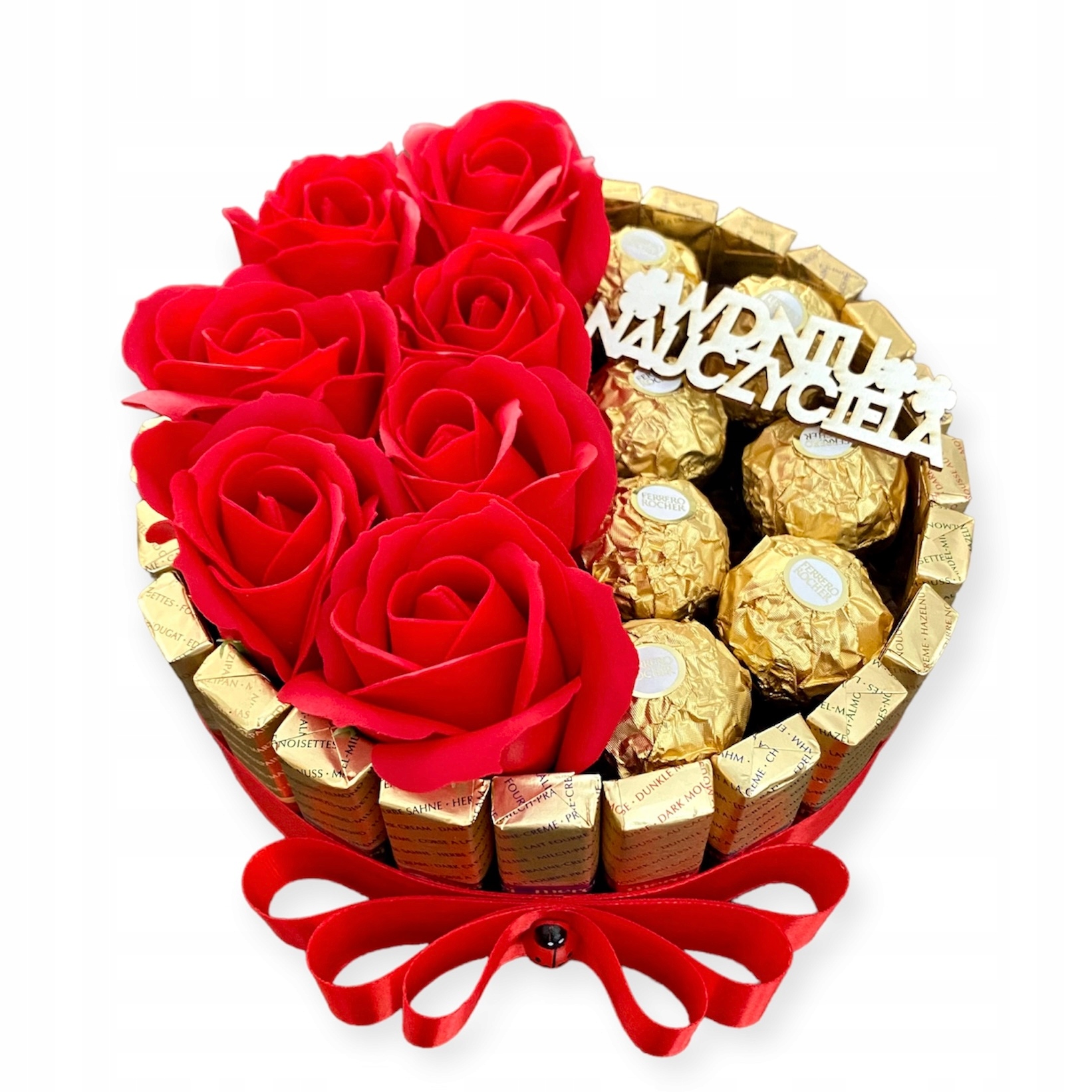 Upominek na Dzień Nauczyciela mix słodyczy napis