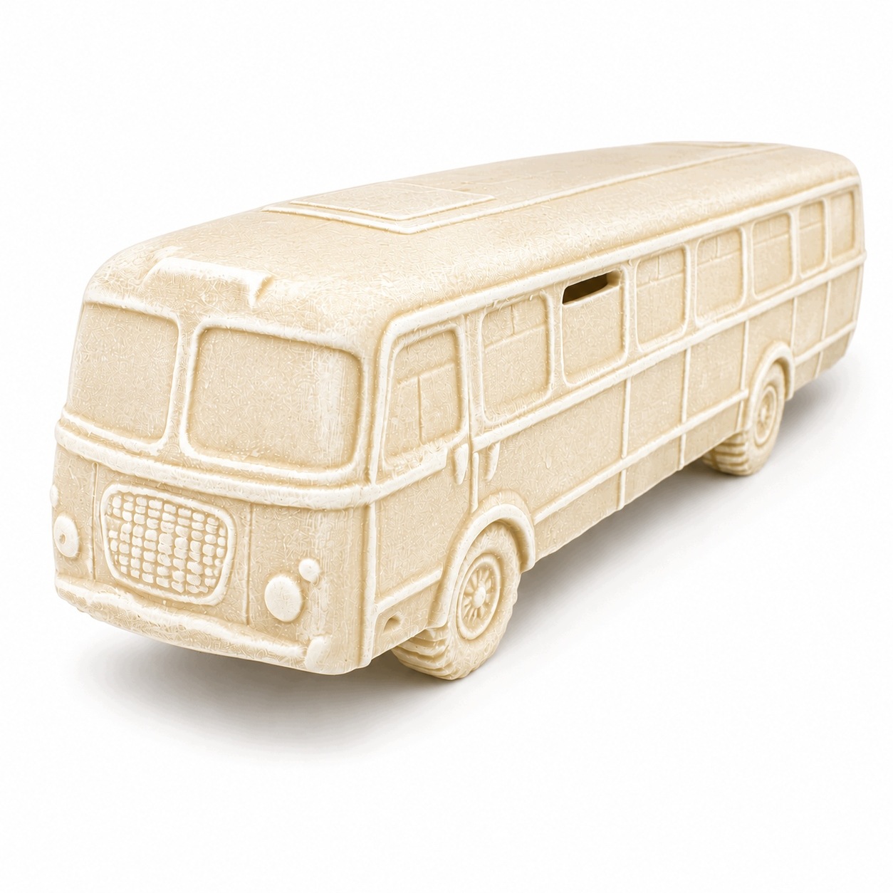 Velká keramická pokladnička Autobus Retro XXL pokladnička Ruční práce Ecru