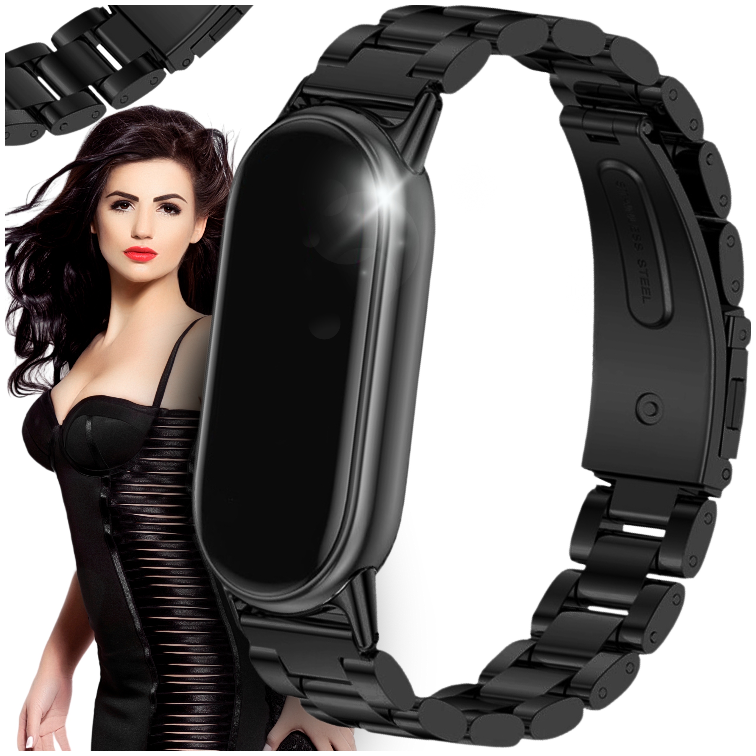 Opaska metalowa do Xiaomi Mi Band 8 i Mi Band 9 smartwatch