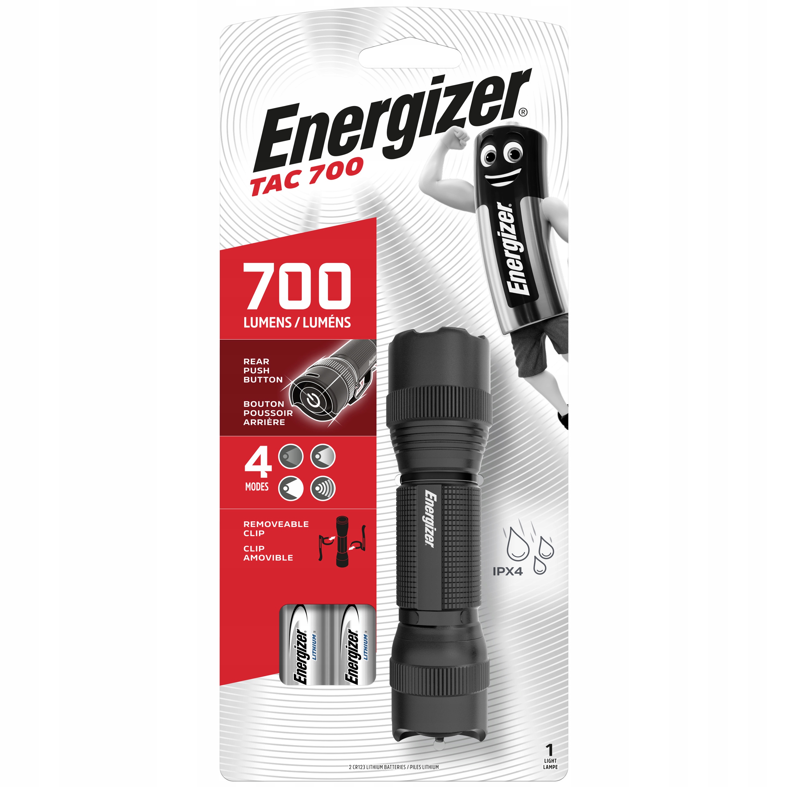 

Latarka Energizer Tactical Tac 700 2*CR123A 700lm