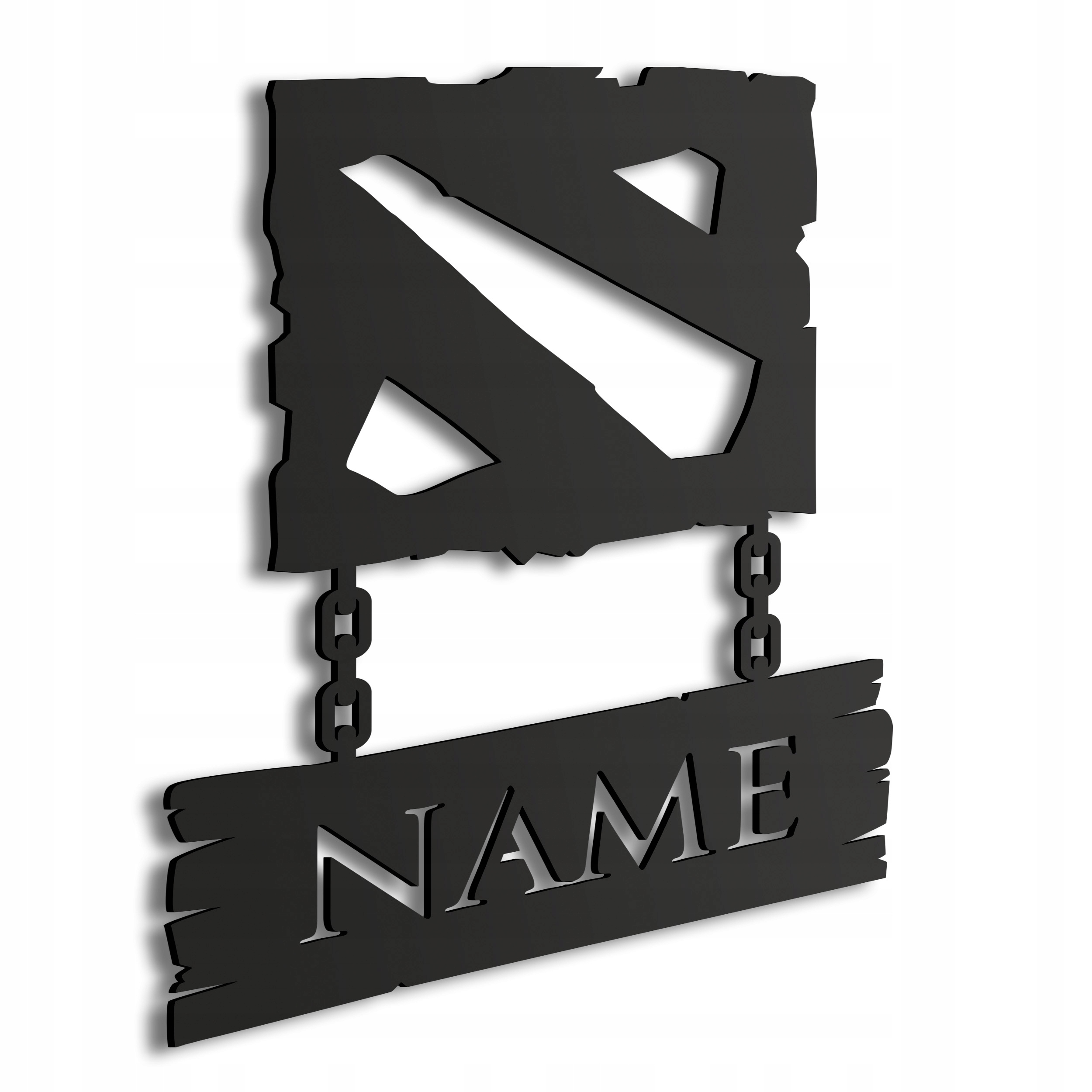 Dřevěný 3D obraz Dota 2 Váš Nick Nástěnná Dekorace