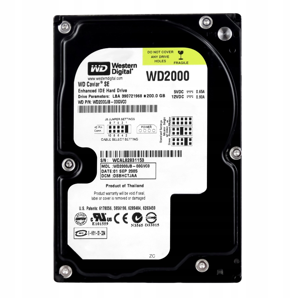 Wd Caviar Se 200GB 7.2K Ata 3.5'' WD2000JB-00GVC0