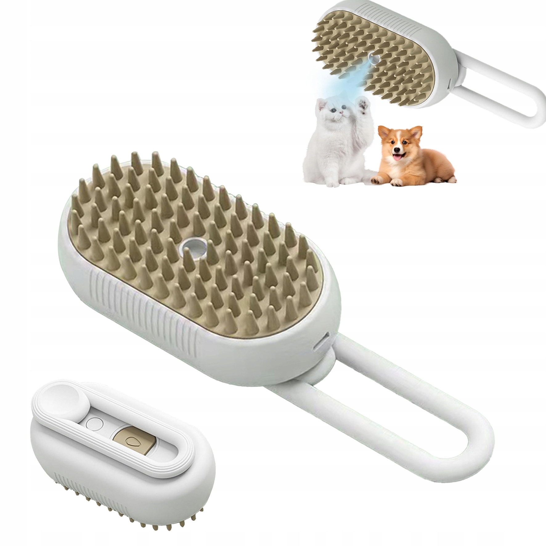 Levně Napařovací Kartáč Pro Psy A Kočky Jemný, Bezpečný, Čistí Srst, Odstraňuje Nečistoty A Uvolněné Chlupy