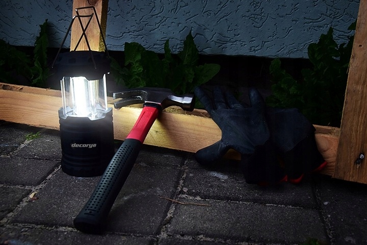 LAMPA SOLARNA DO POWIESZENIA STOJĄCA LED LATARKA WODOODPORNA MOCNA 4 TRYBY Kolor dominujący czarny