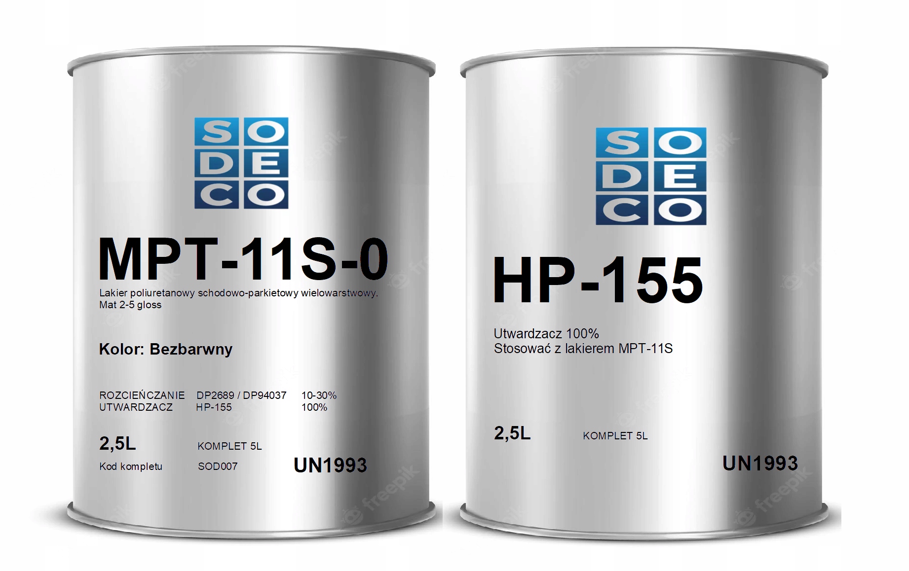 Sodeco Lakier Poliuretanowy MPT-11S Twardy 5L Mat