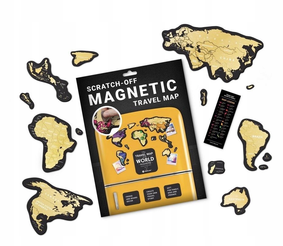 MAPA ZDRAPKA MAGNET. - TRAVEL MAP MAGNETIC WORLD