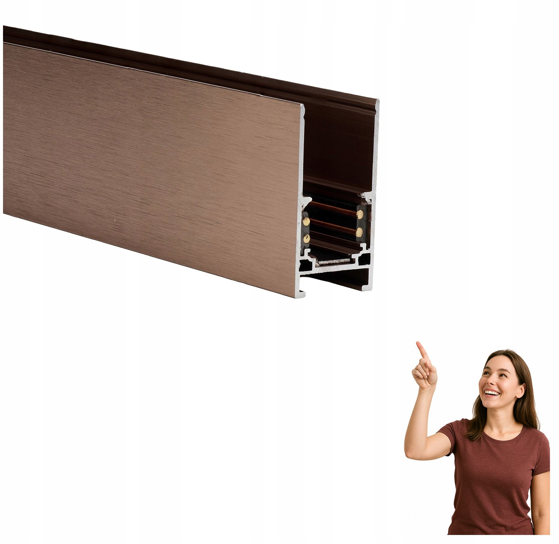 Magnetický čokoládový kabel 2 m 2 koncové krytky Alfa Track Ma