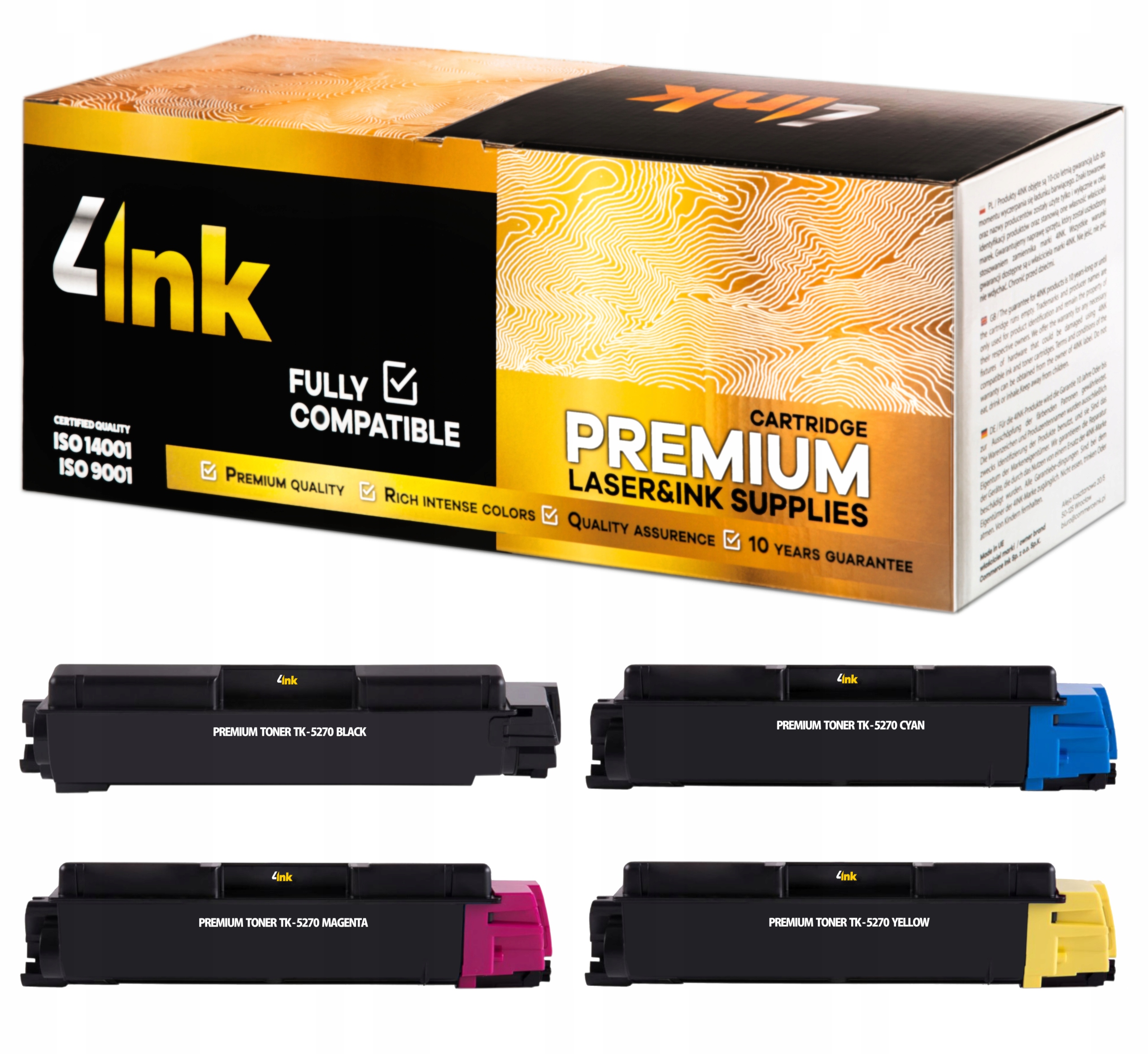 

4x Toner 4INK Do Kyocera TK-5270 XL Premium