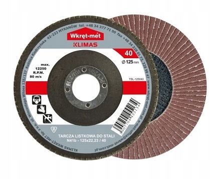 

Tarcza Do Szlifowania Listkowa Metalu Inox 125 g80